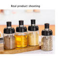 Seasoning bottle The kitchen household Salt storage and seasoning jar Scoop cover integrated condiment bottle